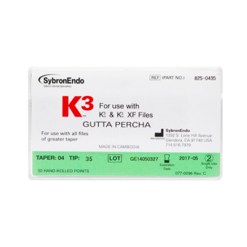 Conuri Gutaperca K3/K3XF .04/.30 50buc/cut 825-0435 KERR