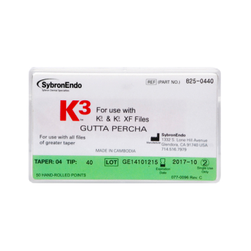 Conuri Gutaperca K3/K3XF .04/.40 50buc/cut 825-0440 KERR