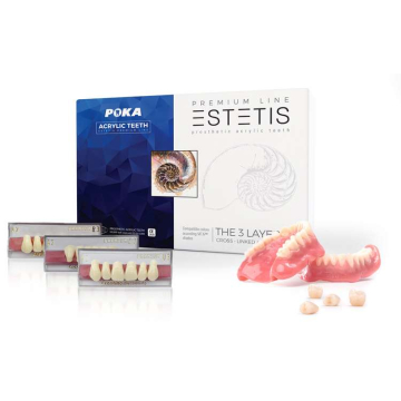 Garnituri Dinti  Acrilat  Premium  3 Layered 1 Sina/Set ESTETIS