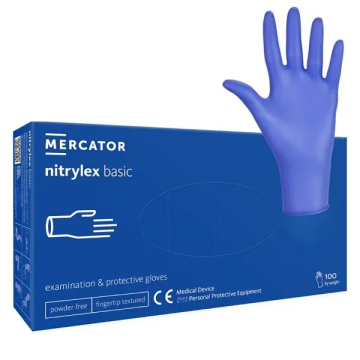 Manusi Nitrylex Basic M Blue 100 Buc/Cut MERCATOR