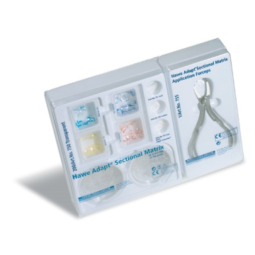 Hawe Adapt Sectional Matrix System - Kit Matrici Sectionale Transparente, 200 buc + Forceps KERR