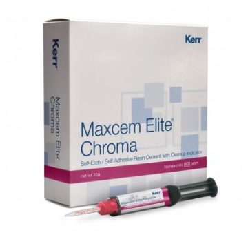Maxcem Elite Chroma Standard Kit 4 x 5g - Ciment Rasinic Autogravant, Autoadeziv, Dual KERR