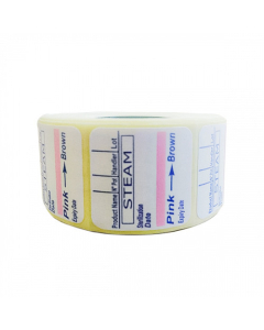 Etichete 29 x 28 mm Dublu Adezive Cu Indicator Abur 500 buc/rola 29 x 28 mm