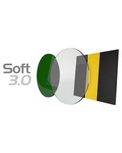 Folii Gutiere Soft Bicolor Black/Yellow Patrate 3 mm 2buc BIO-ART