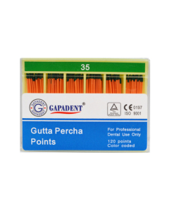 Conuri Gutaperca 120 Buc/Cut Nr.35 Verde GAPADENT