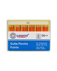 Conuri Gutaperca 120 Buc /Cut Nr.45 Alb GAPADENT