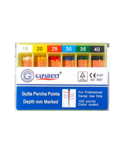 Conuri Gutaperca Gradate 120 Buc/Cut Asortate Seria 1 GAPADENT