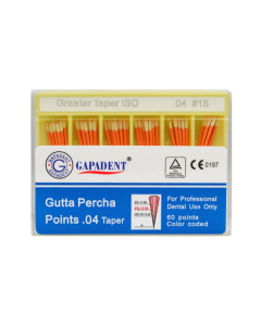 Conuri Gutaperca Taper 60 Buc/Cut 04 Nr.15 Alb GAPADENT