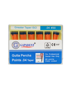 Conuri Gutaperca Taper 60 Buc/Cut 04 Nr.30 Albastru GAPADENT