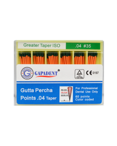 Conuri Gutaperca Taper 60 Buc/Cut 04 Nr.35 Verde GAPADENT