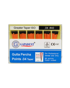 Conuri Gutaperca Taper 60 Buc/Cut 04 Nr.40 Negru GAPADENT