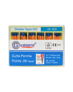 Conuri Gutaperca Taper 60 Buc/Cut 06 Nr.30 Albastru GAPADENT