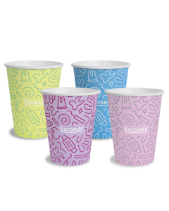 Pahare Carton Monoart Graffiti 200 ml 50 buc/set EURONDA